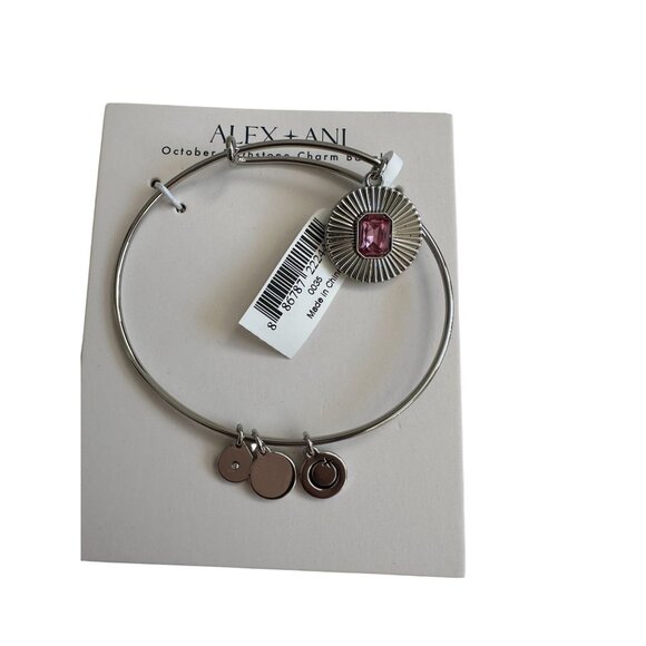 ALEX & ANI October Birthstone Bangle Bracelet NEW with tags - Picture 6 of 6